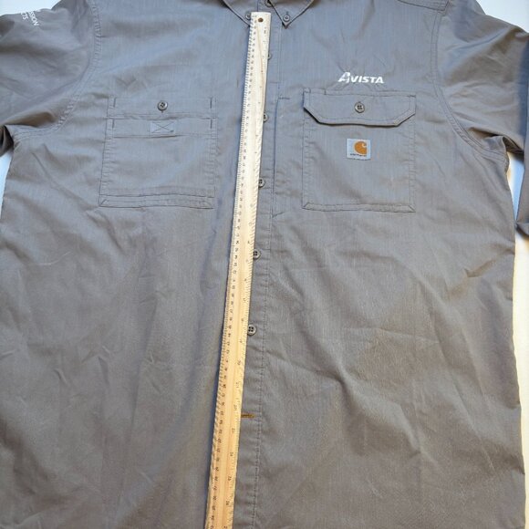 Carhartt Force Work Shirt AVISTA Logo Gray Men's XL - Picture 3 of 8